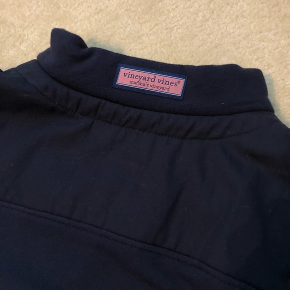 Vinyard Vines Navy Quarter Zip Sweater Jacket - Picture 5 of 8
